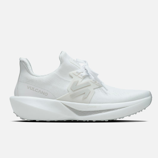 Zapatillas Hombre Magma Blanco Vulcano con diseño tipo calcetín y suela VaporTec, ideales para running urbano y entrenamientos diarios.
