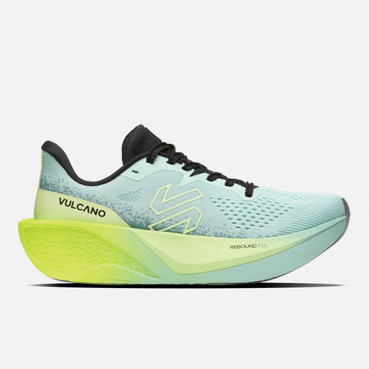 Zapatillas Mujer Nazca Jade / Verde Claro Vulcano con diseño aerodinámico, suela gruesa RebounTec y tecnología Ortholite Hybrid para running de alto rendimiento.