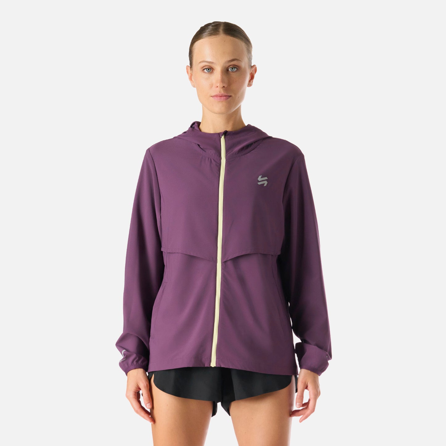 Chaqueta Mujer Built To Move Pro Windbreaker Jacket Morado Oscuro Vulcano