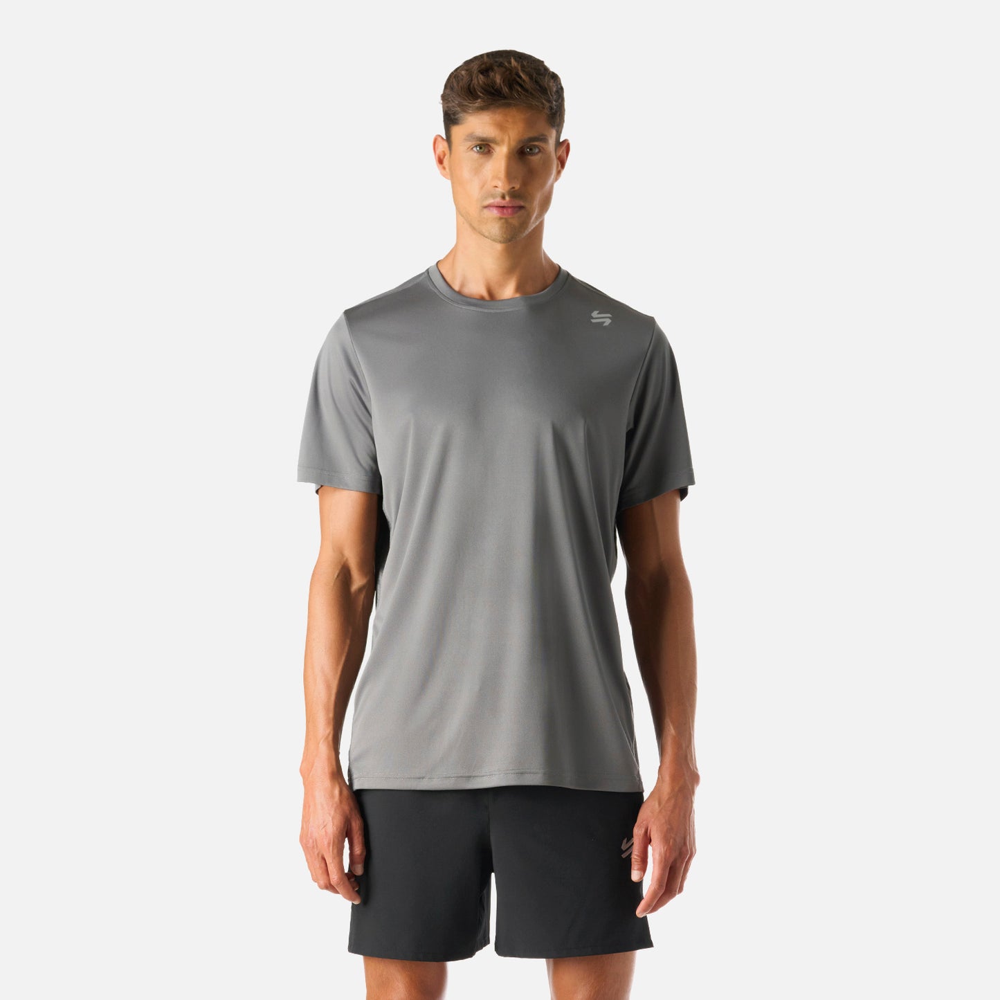 Polera Hombre Tempo Advanced T-Shirt Gris Medio Vulcano