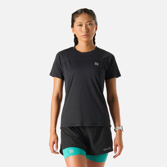 Polera Mujer Built To Move T-Shirt Negro Vulcano