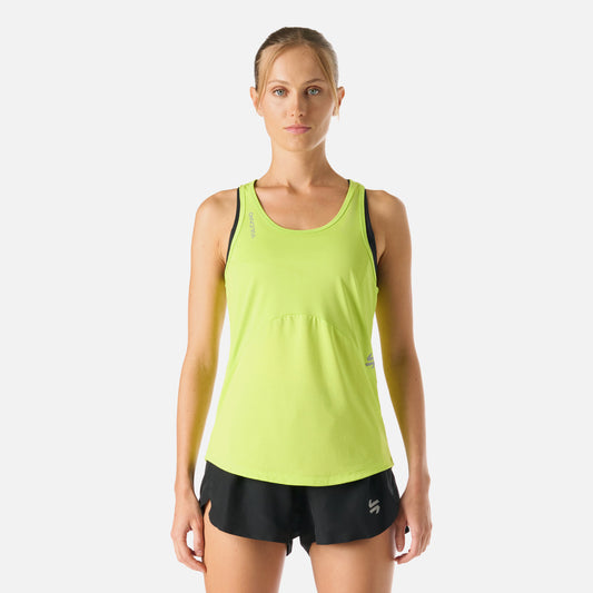 Polera Mujer Built To Move Tank Top Verde Lima Vulcano