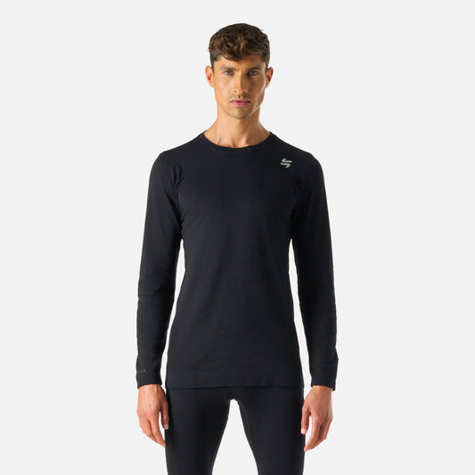 Primera Capa Hombre Built To Move Warm Shield Top Negro Vulcano