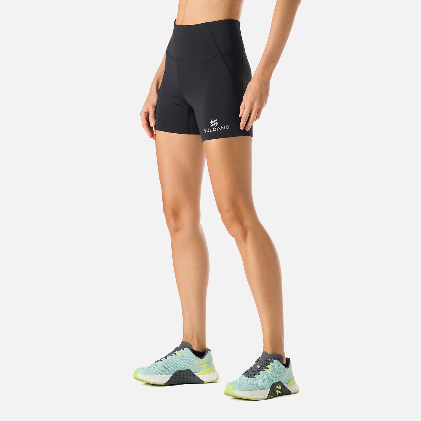 Calza Mujer Built To Move Compressive Short High Rise Leggins Negro Vulcano