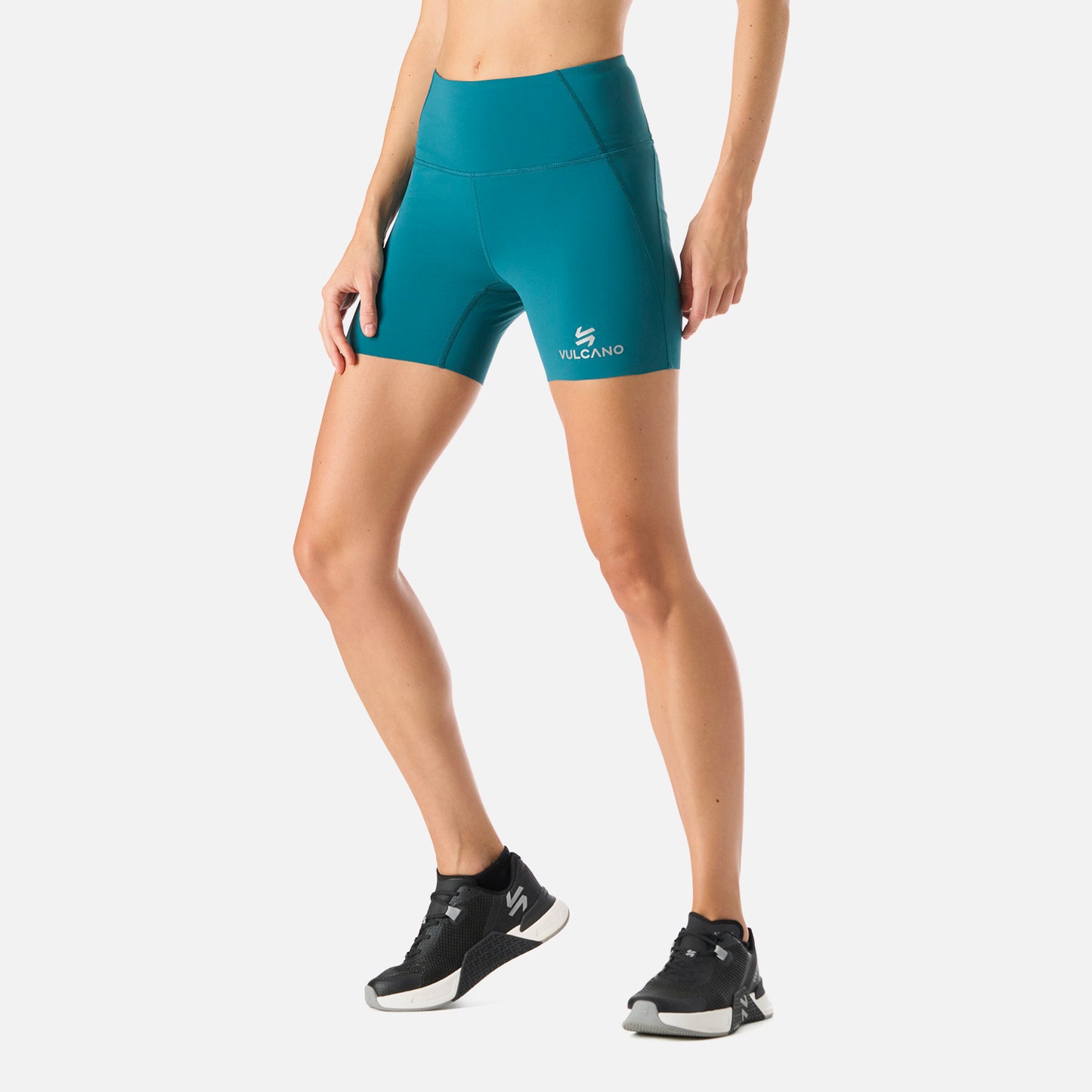 Calza Mujer Built To Move Compressive Short High Rise Leggins Petroleo Vulcano