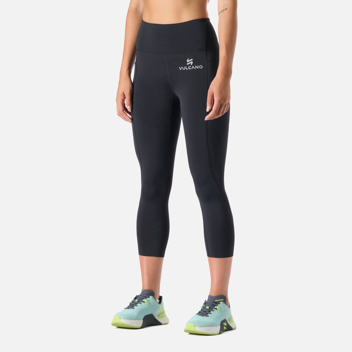 Calza Mujer Built To Move Compressive 3/4 Super High Rise Leggins Negro Vulcano