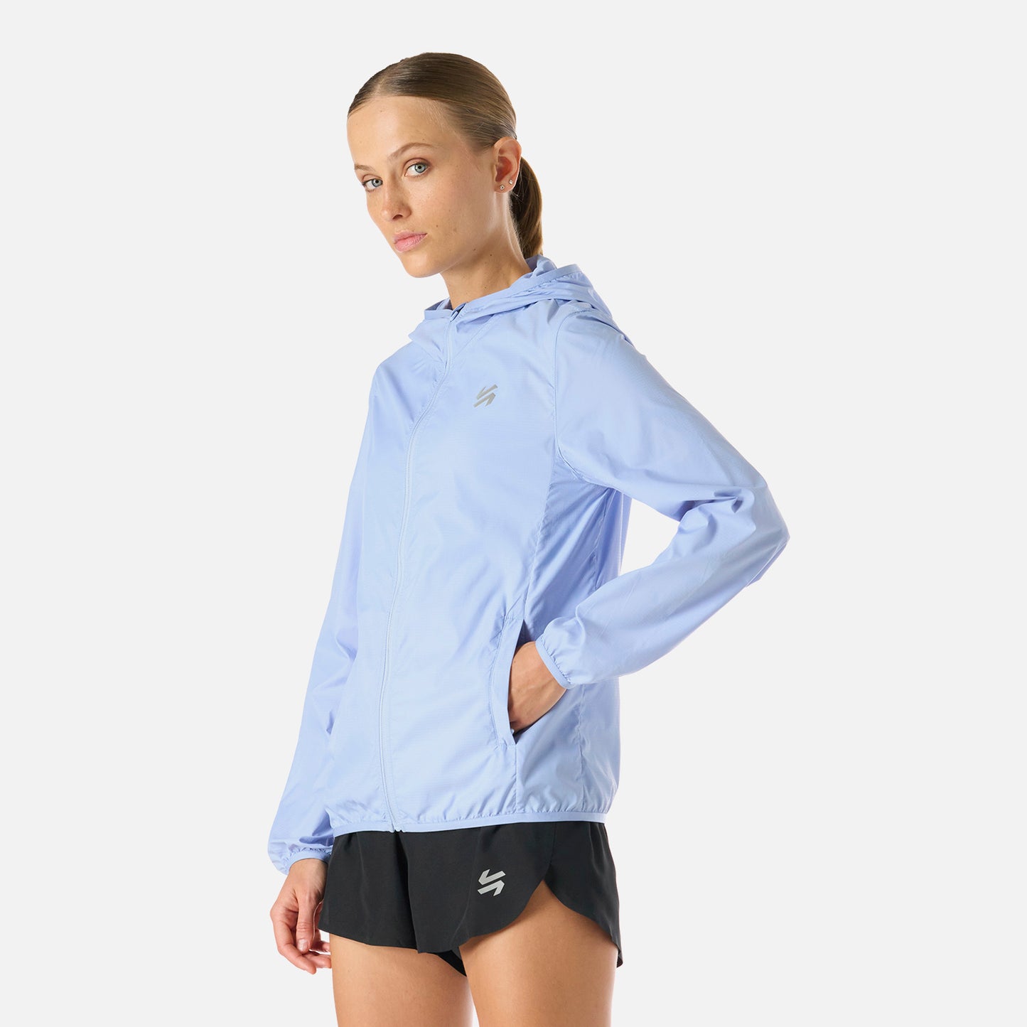 Chaqueta Mujer Built To Move Windbreaker Jacket Celeste Vulcano