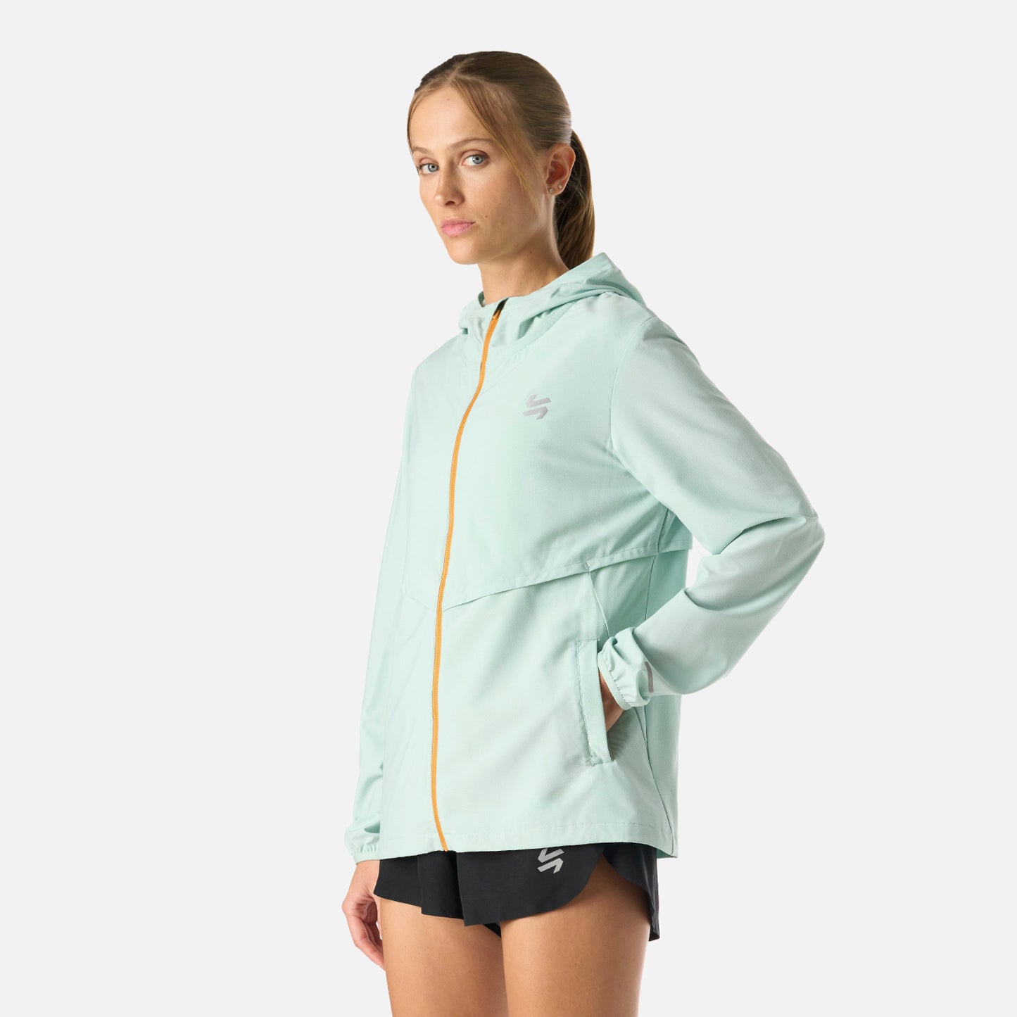 Chaqueta Mujer Built To Move Pro Windbreaker Jacket Jade Vulcano