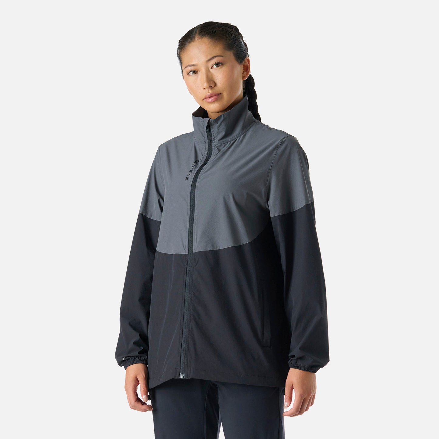 Chaqueta Mujer Tempo Full Zip Windbreaker Jacket Negro Vulcano