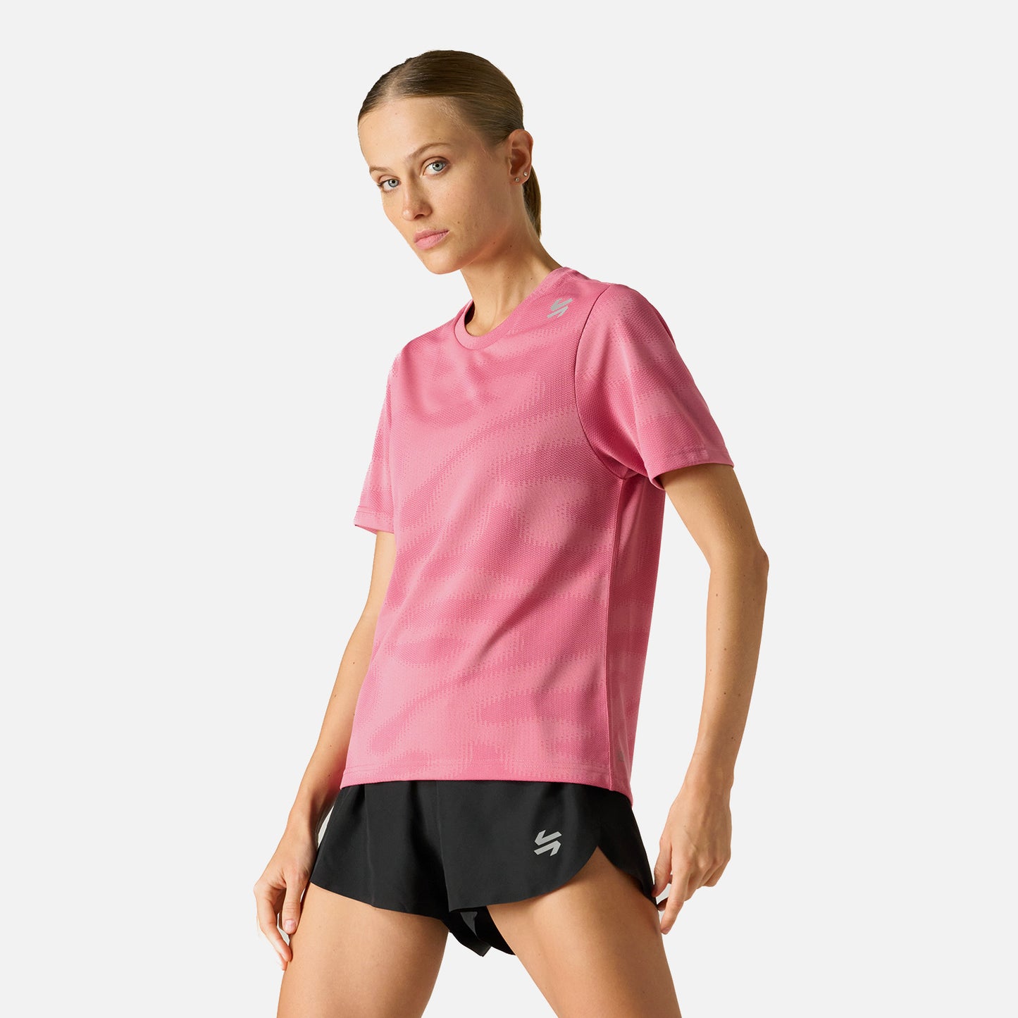 Polera Mujer Built To Move Pro T-Shirt Rosado Vulcano