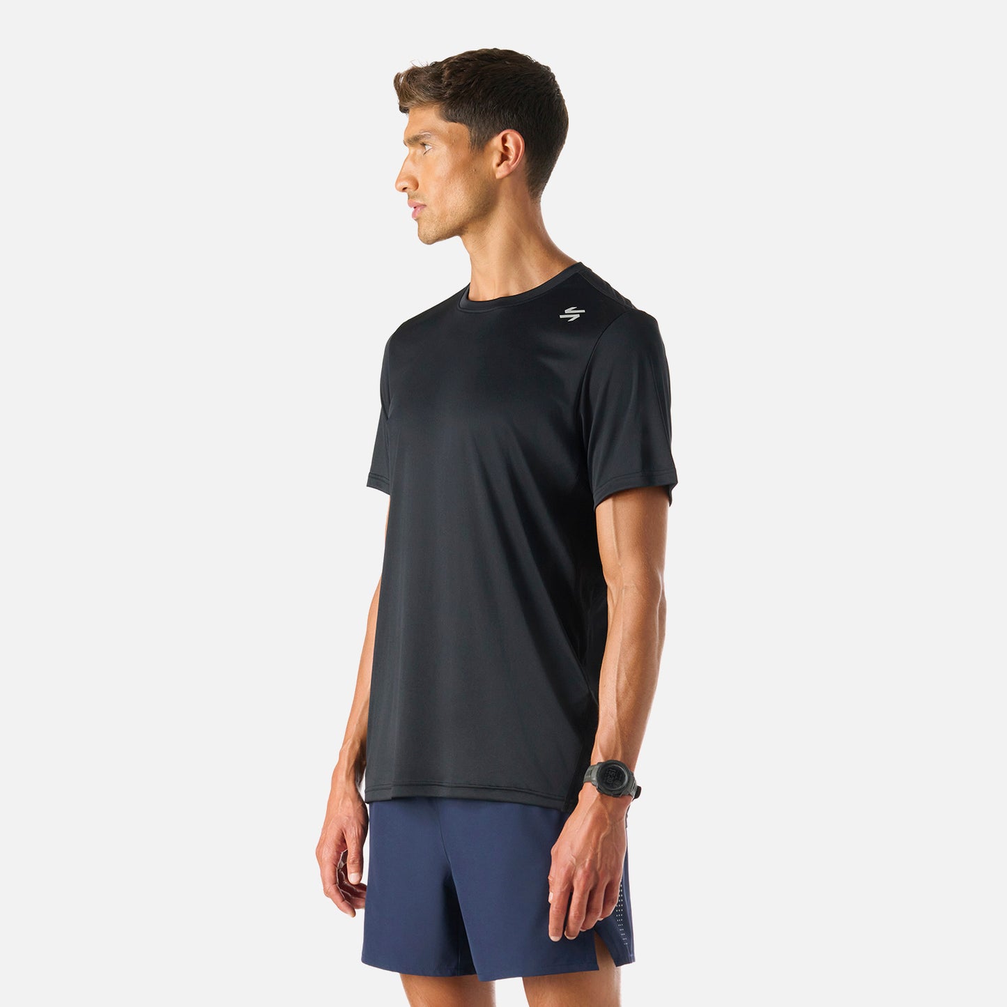 Polera Hombre Tempo Advanced T-Shirt Negro Vulcano