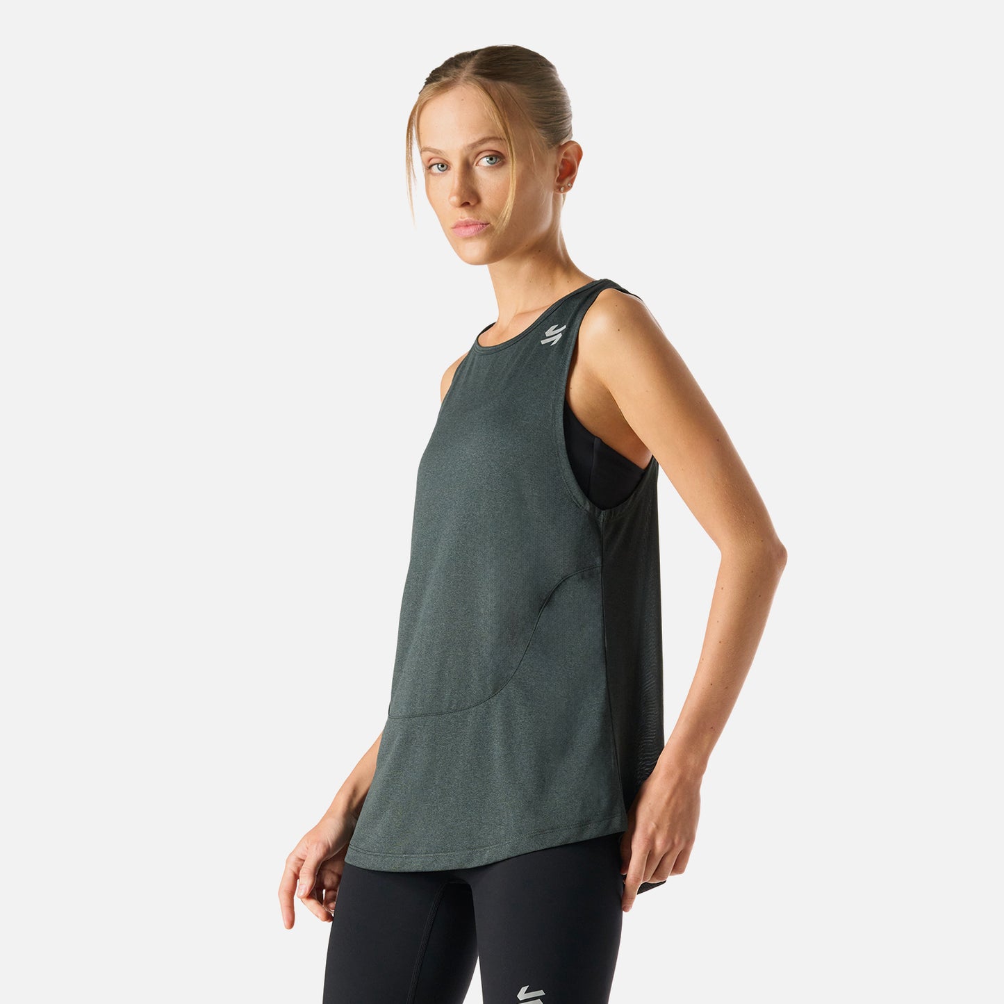 Polera Mujer Tempo Tank Top Melange Gris Vulcano