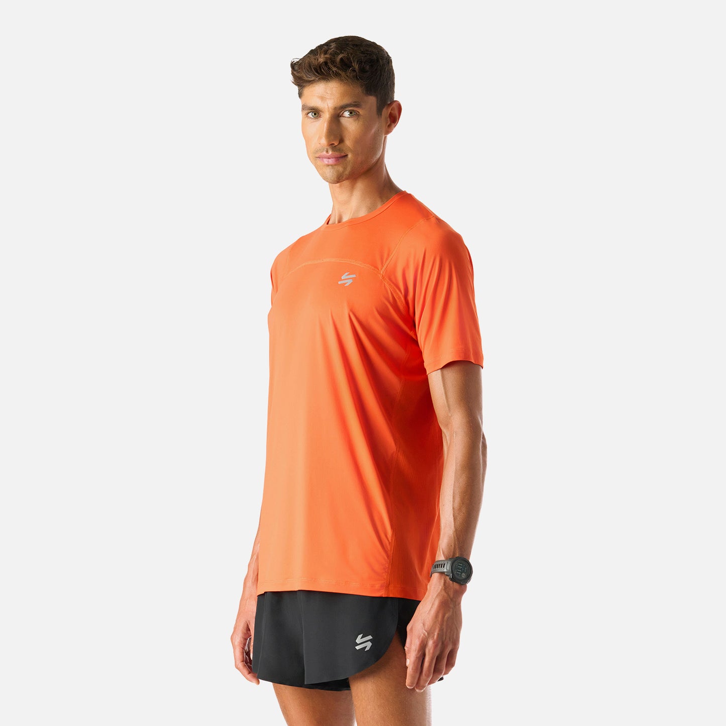 Polera Hombre Built To Move T-Shirt Naranjo Vulcano