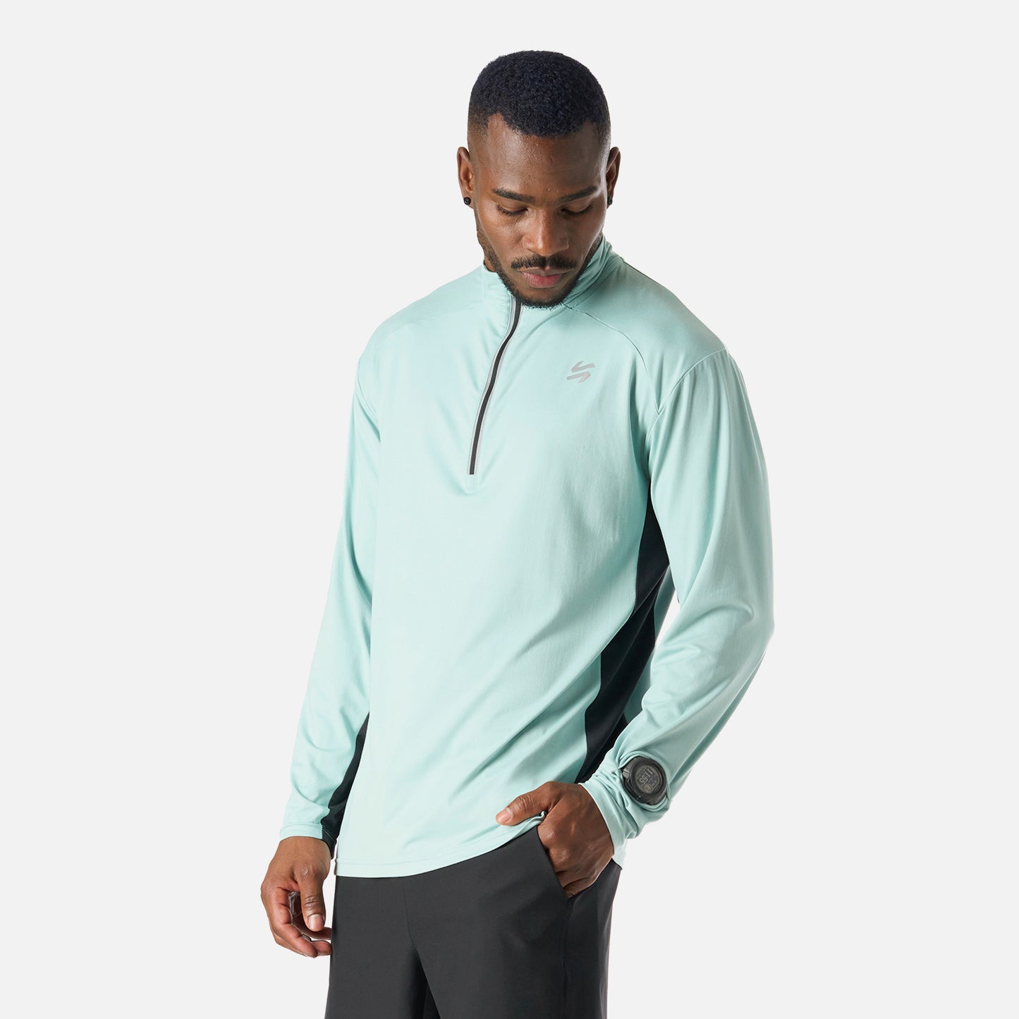 Polerón Hombre Tempo 1/4 Zip Midlayer Jade Vulcano