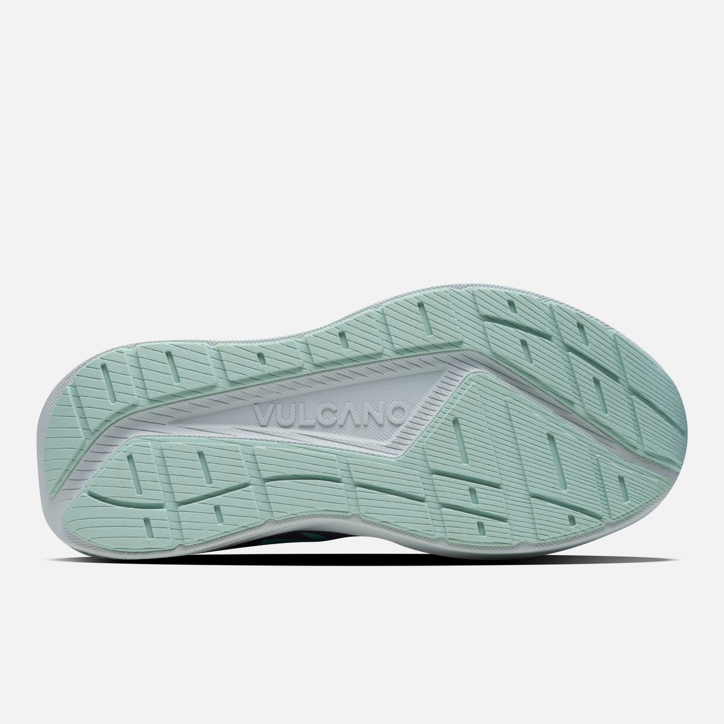Suela de las Zapatillas Mujer Seismic Gris Vulcano con diseño antideslizante y grabado VULCANO para mayor tracción y estabilidad.