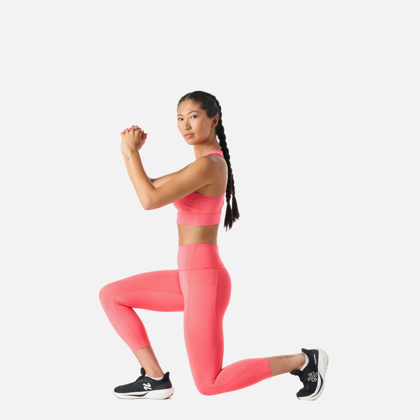 Calza Mujer Built To Move Compressive 3/4 Super High Rise Leggins Coral Vulcano