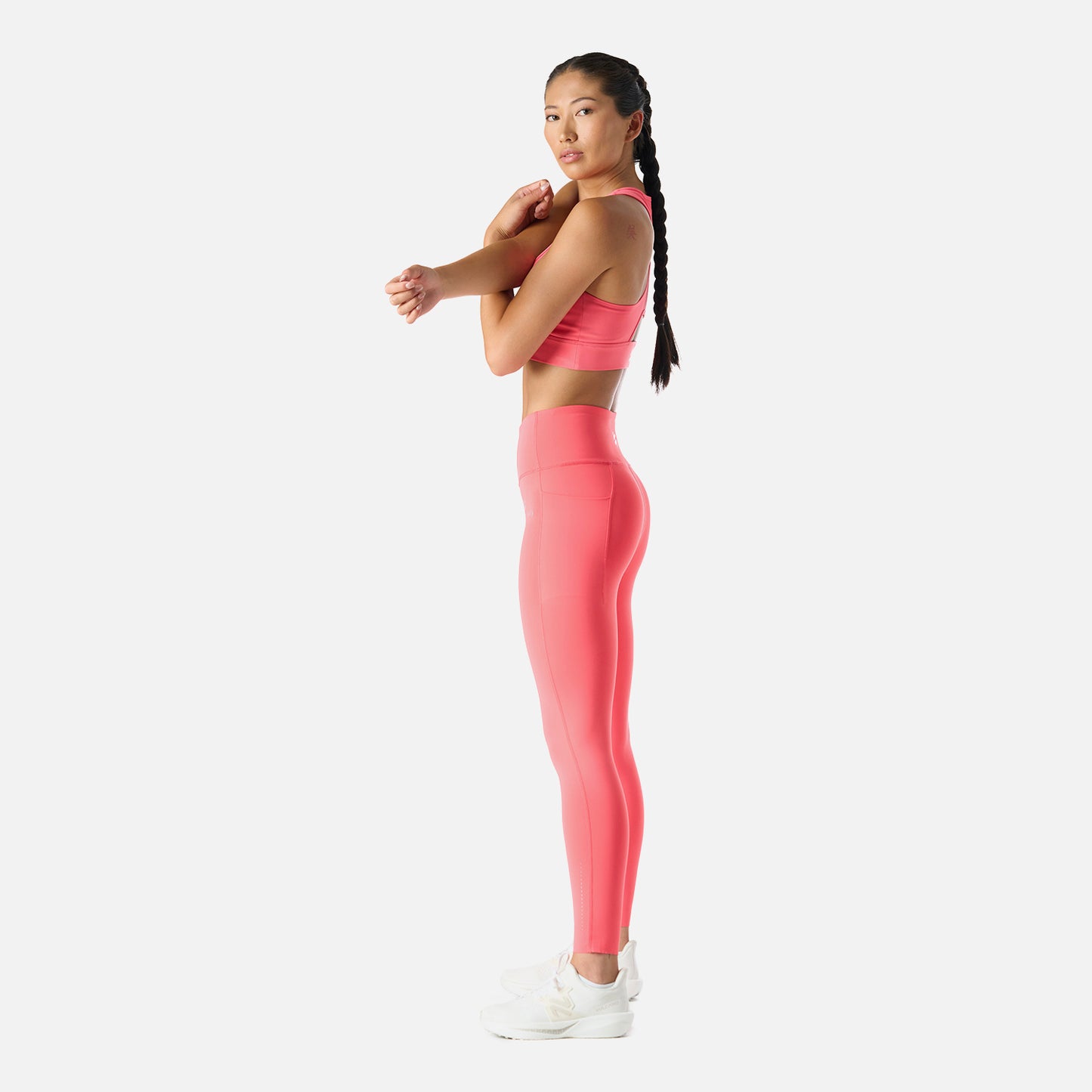 Calza Mujer Built To Move Compressive 7/8 Super High Rise Leggins Coral Vulcano