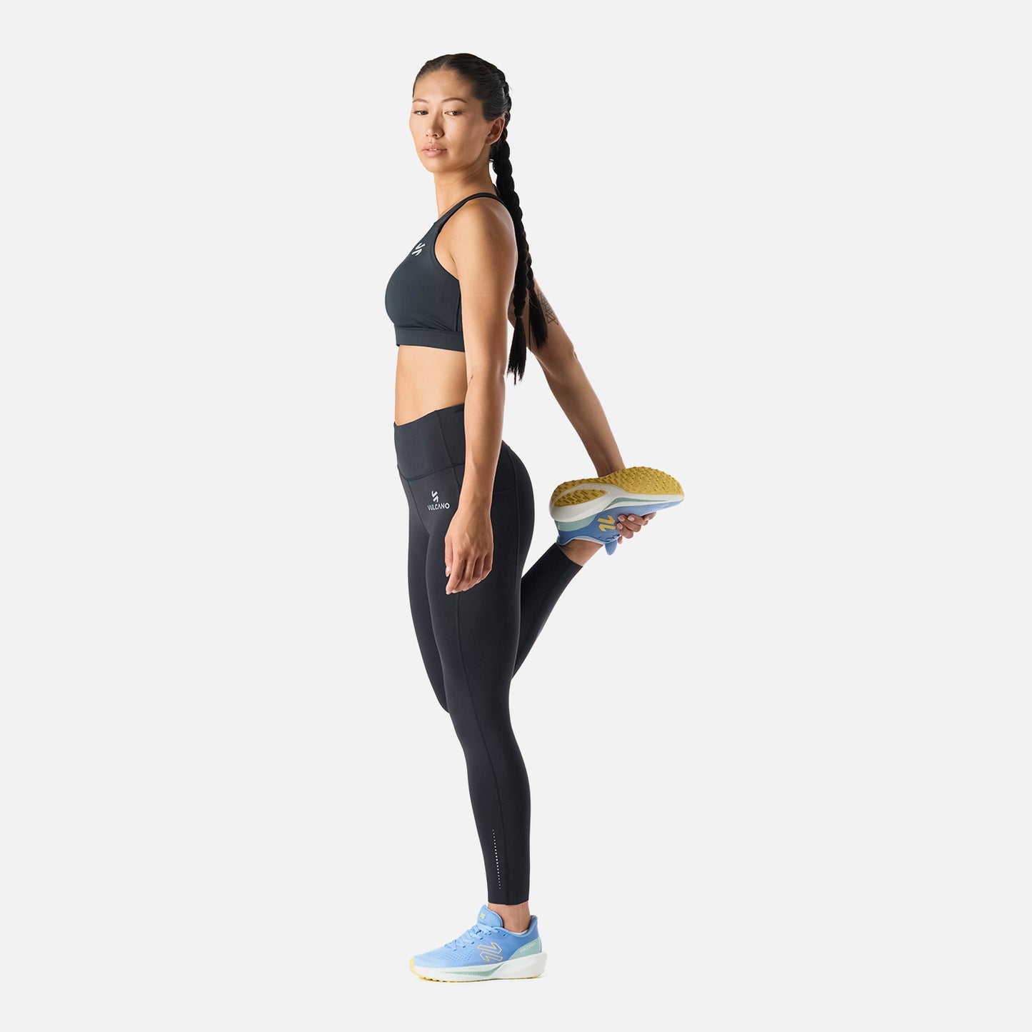 Calza Mujer Built To Move Compressive 7/8 Super High Rise Leggins Negro Vulcano
