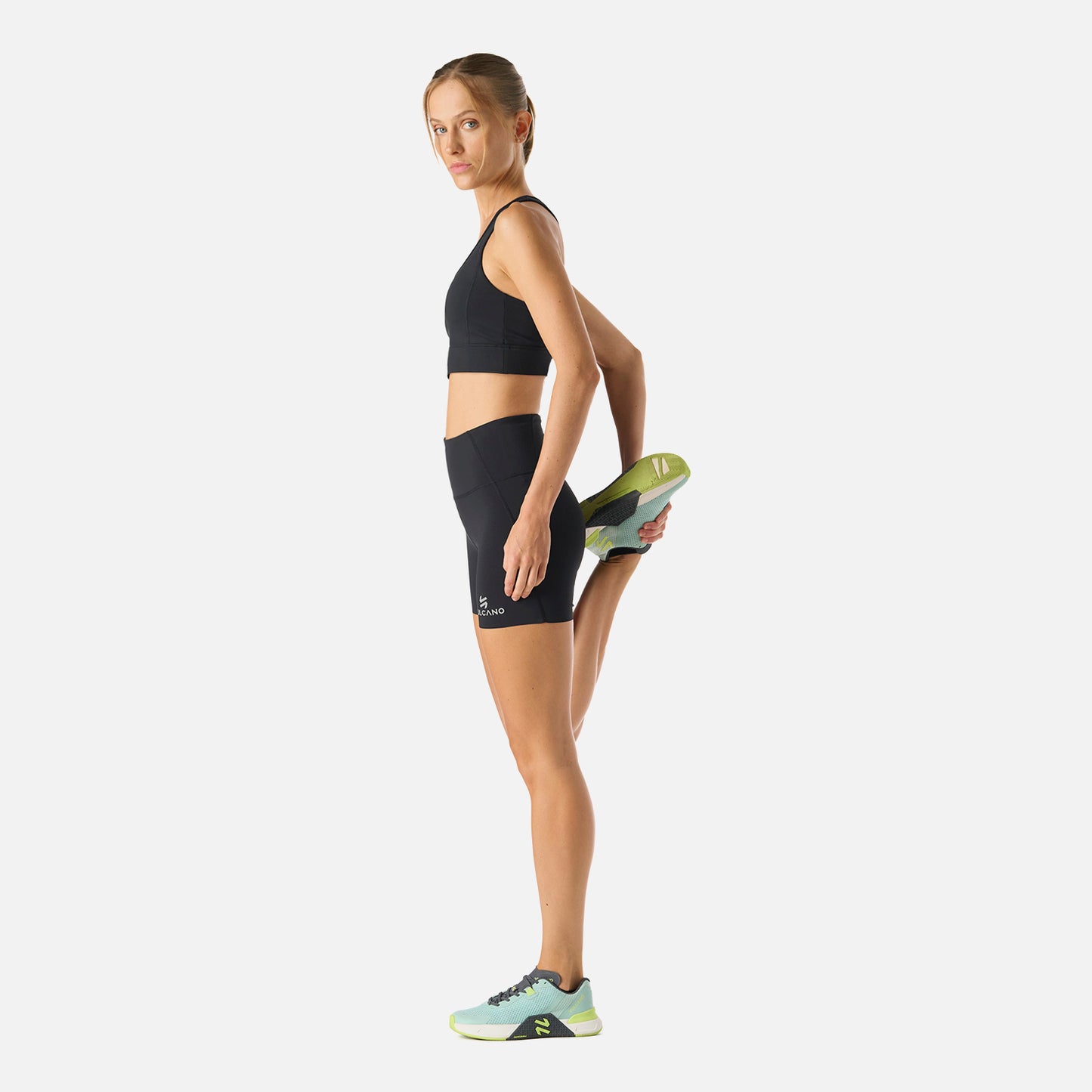 Calza Mujer Built To Move Compressive Short High Rise Leggins Negro Vulcano