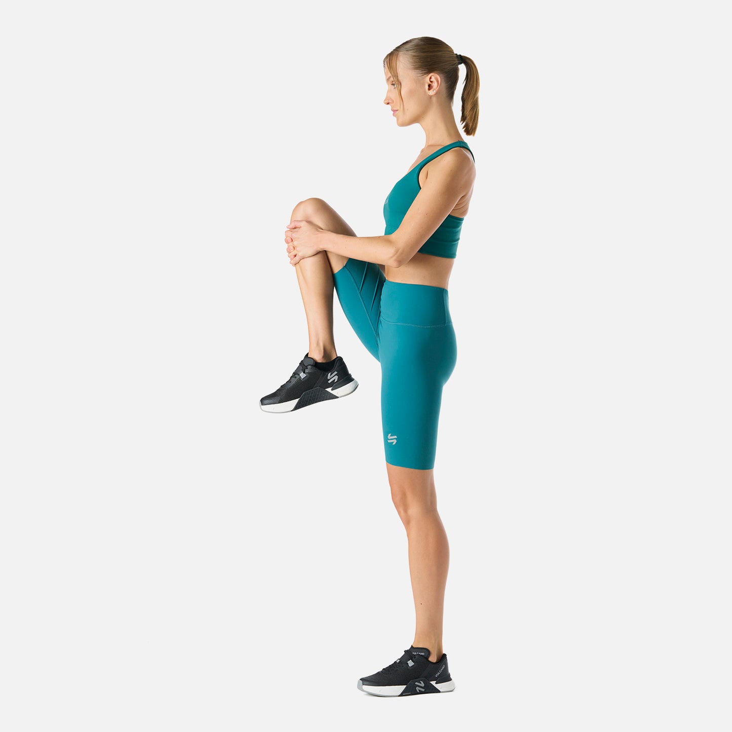 Calza Mujer Tempo Biker Super High Rise Leggins Petroleo Vulcano