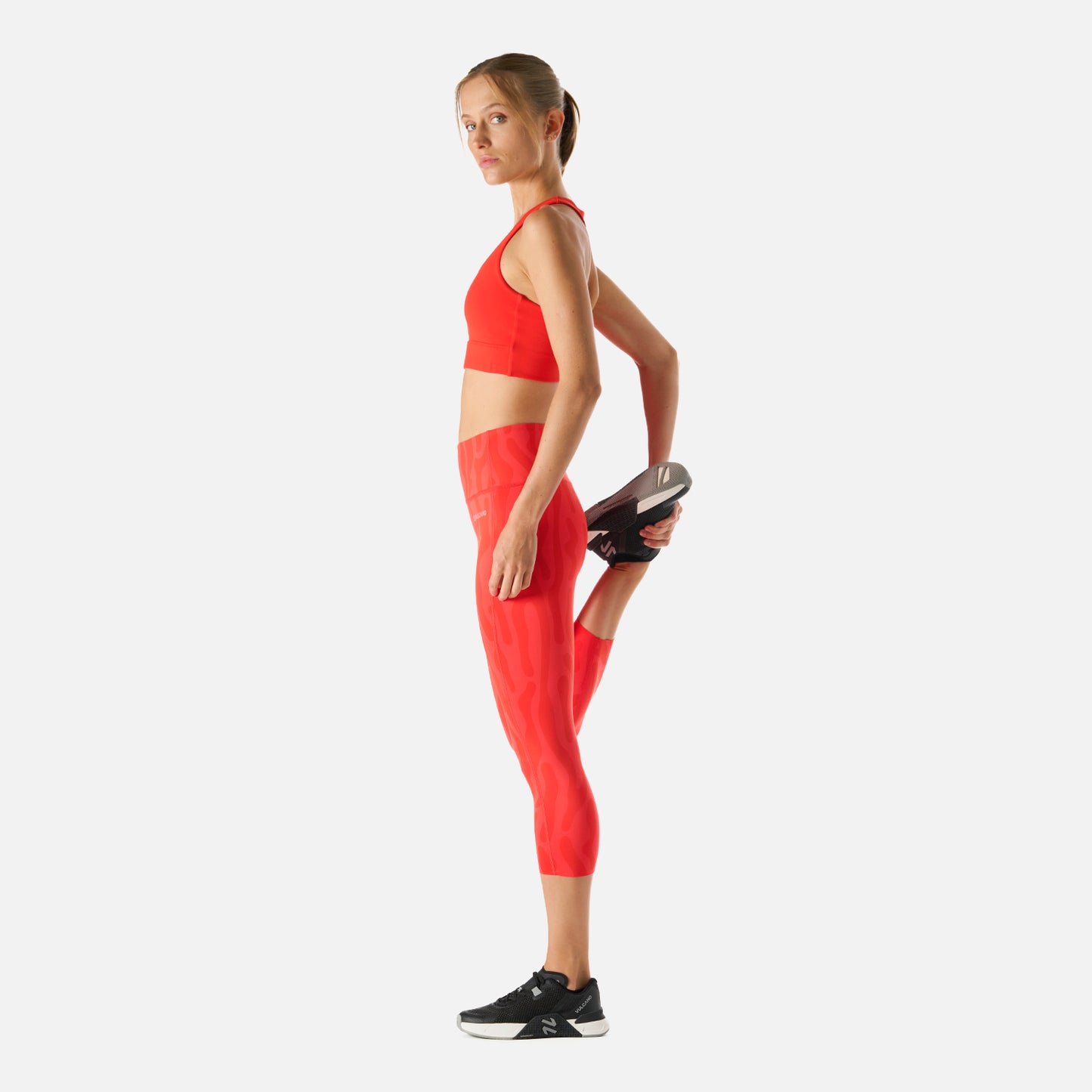 Calza Mujer Built To Move 3/4 High Rise Leggins Print Rojo Anaranjado Vulcano