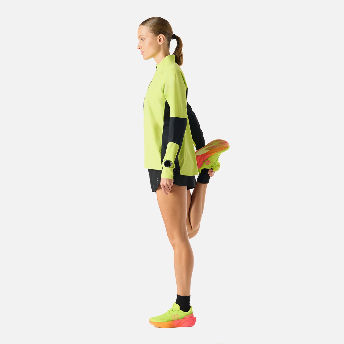 Polerón Mujer Built To Move Pro 1/4 Zip Midlayer Verde Lima Vulcano