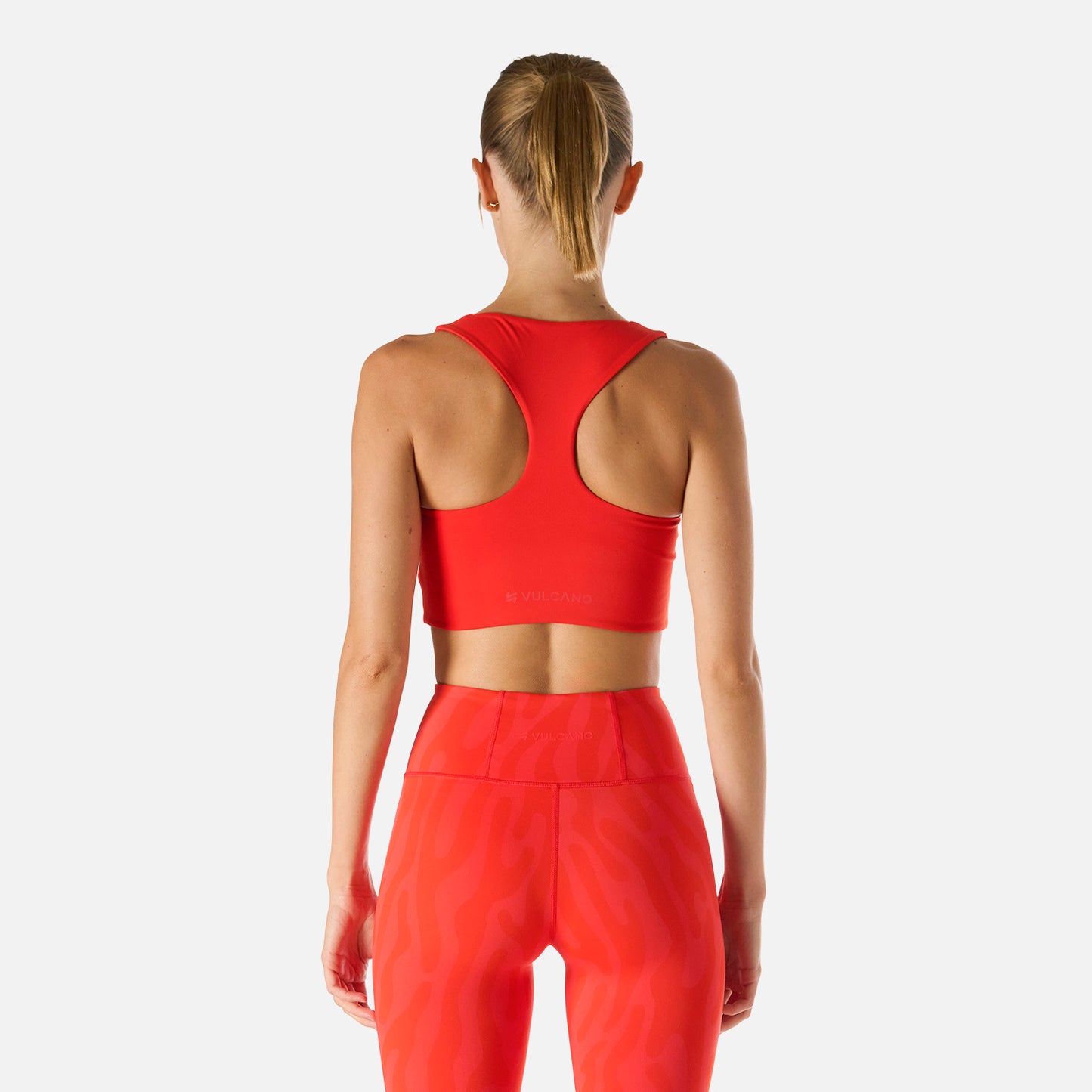 Peto Mujer Built To Move Light Support Bra Rojo Anaranjado Vulcano
