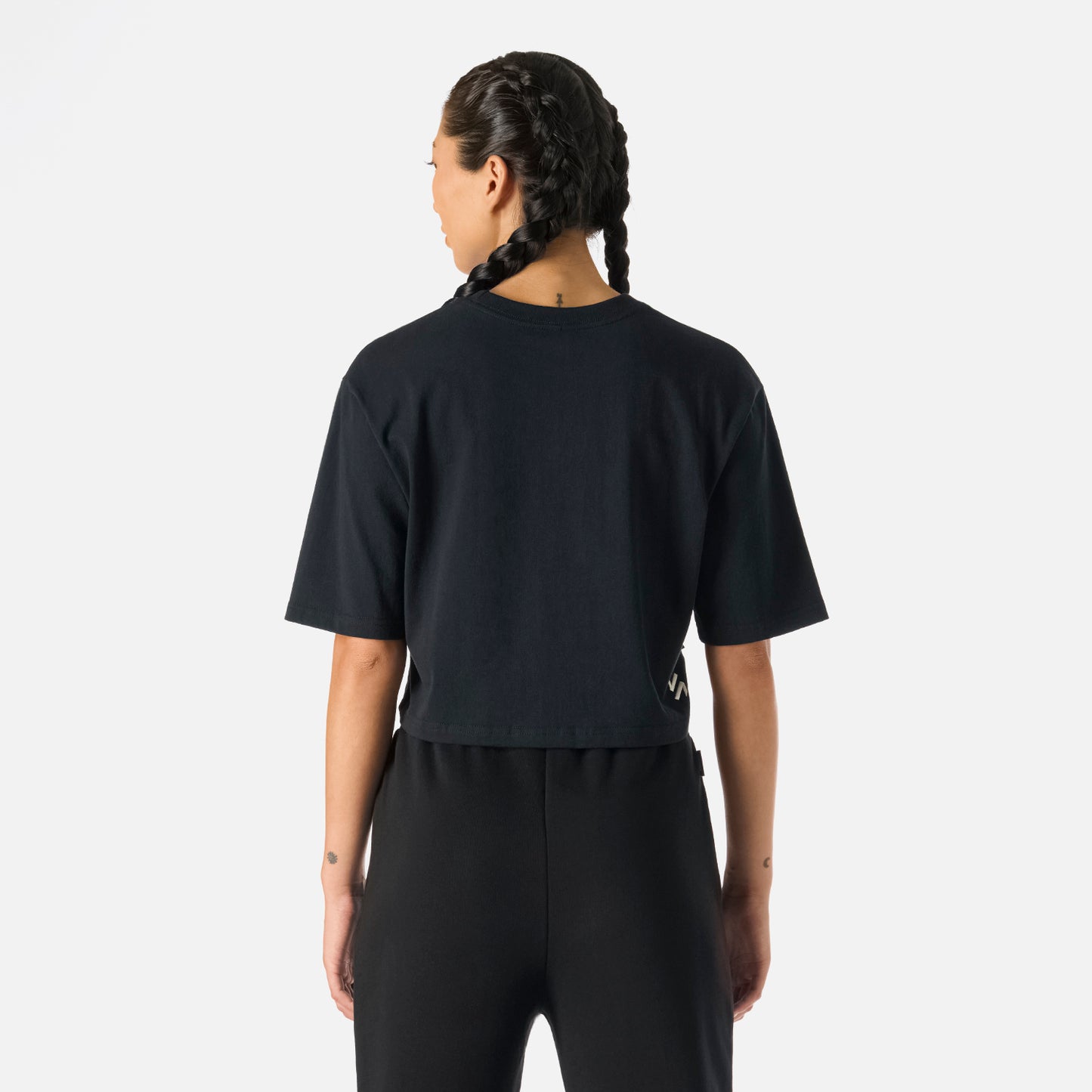 Polera Mujer Cool Down Crop T-Shirt Negro Vulcano