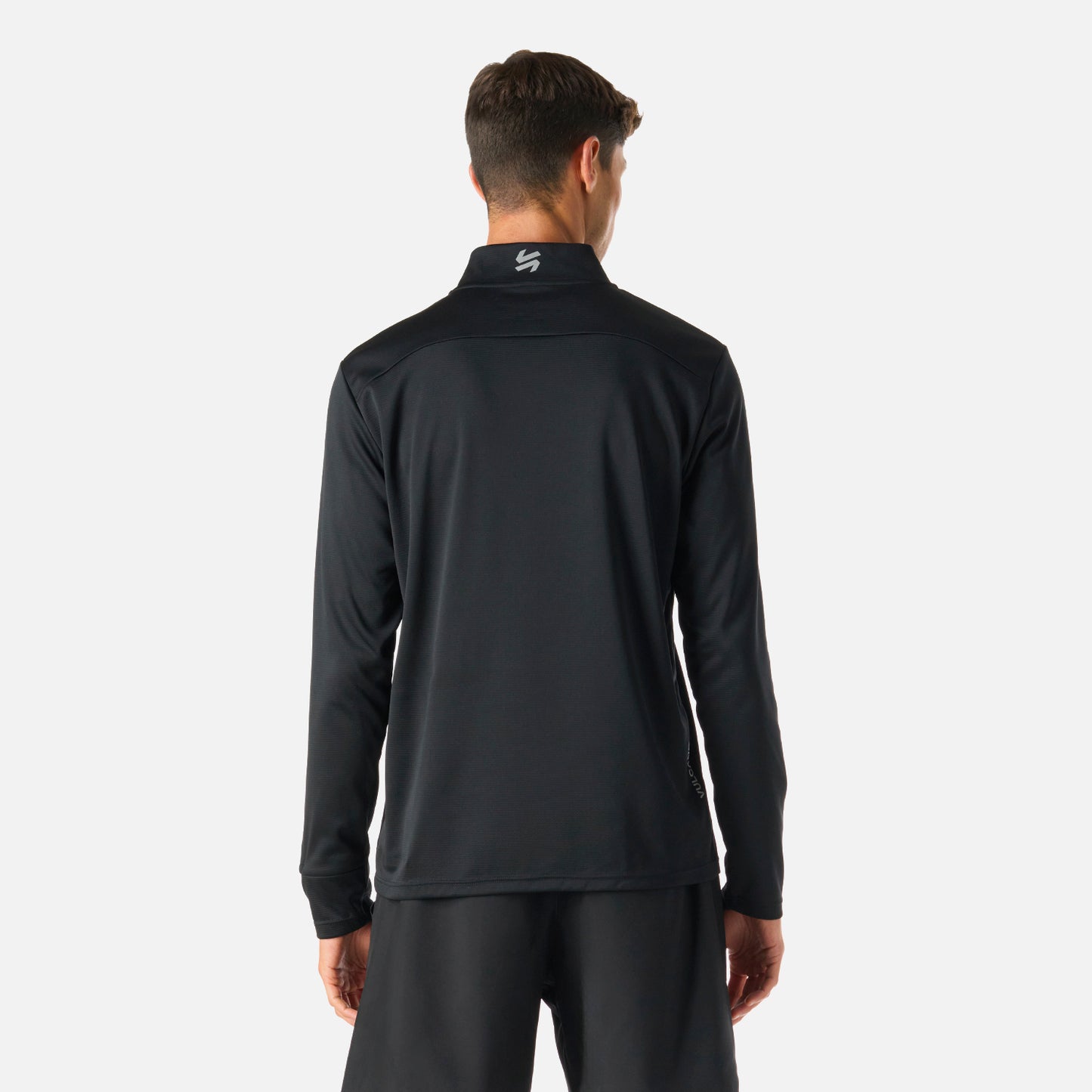 Polerón Hombre Built To Move 1/4 Zip Midlayer Negro Vulcano