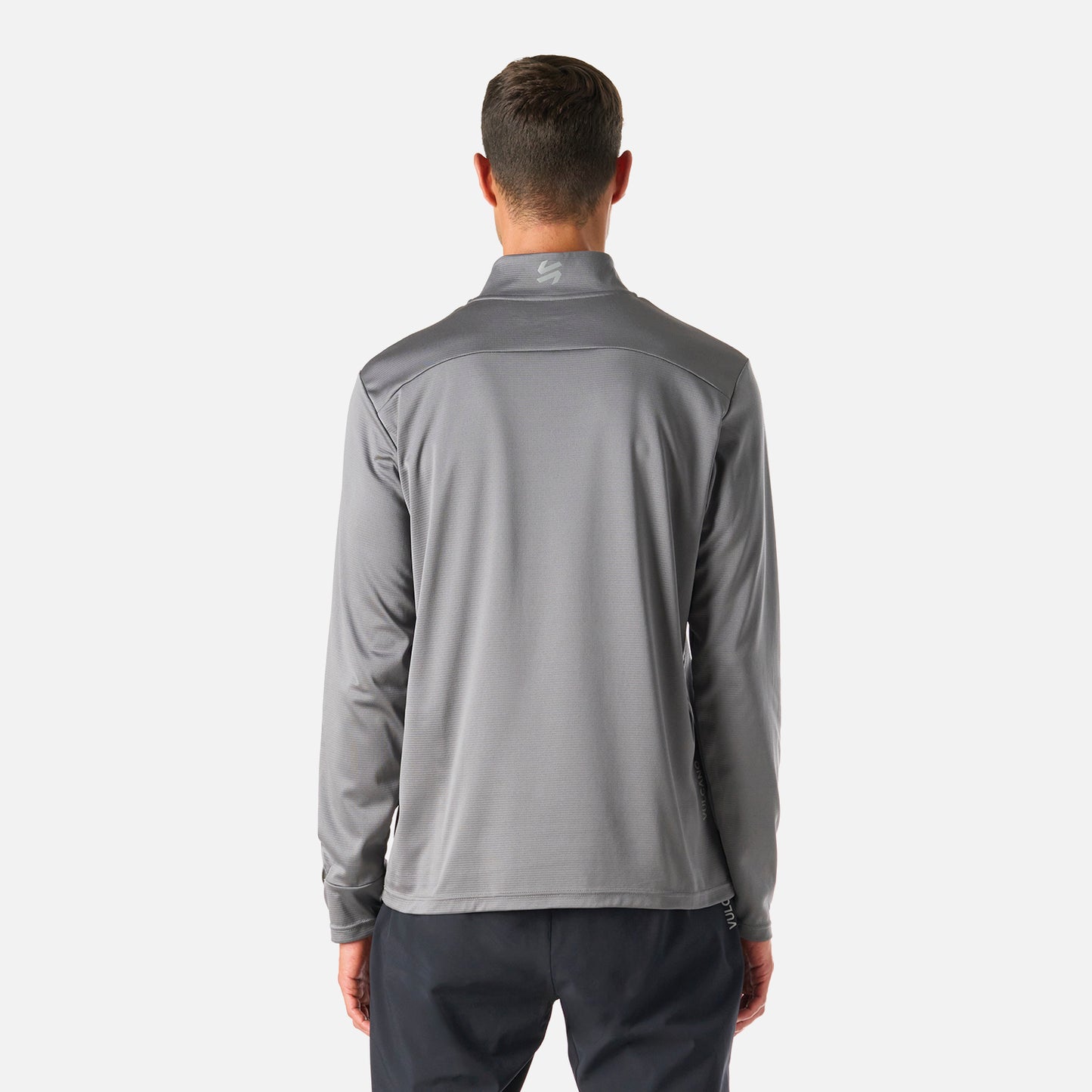 Polerón Hombre Built To Move 1/4 Zip Midlayer Gris Medio Vulcano