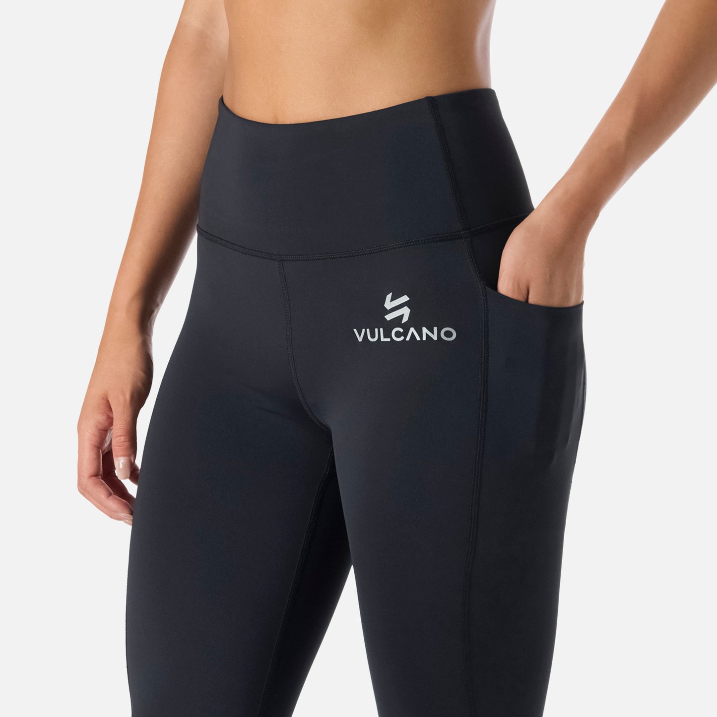 Calza Mujer Built To Move Compressive 7/8 Super High Rise Leggins Negro Vulcano
