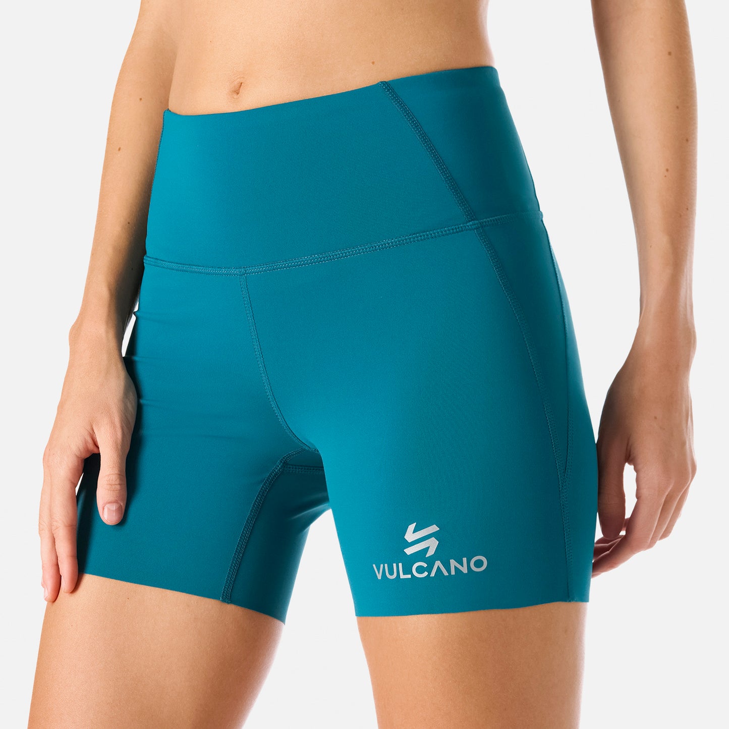 Calza Mujer Built To Move Compressive Short High Rise Leggins Petroleo Vulcano