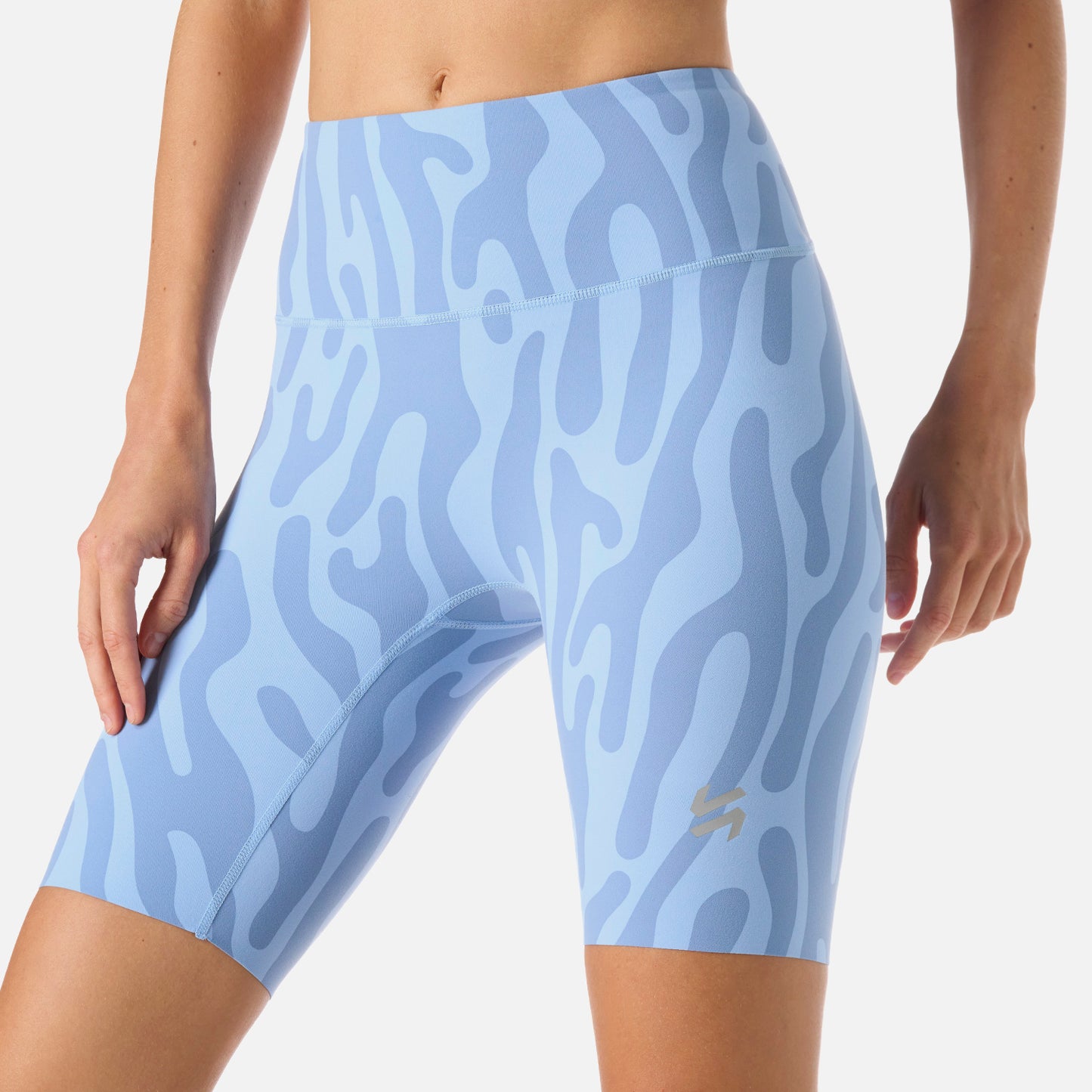 Calza Mujer Tempo Biker Super High Rise Leggins Print Celeste Vulcano