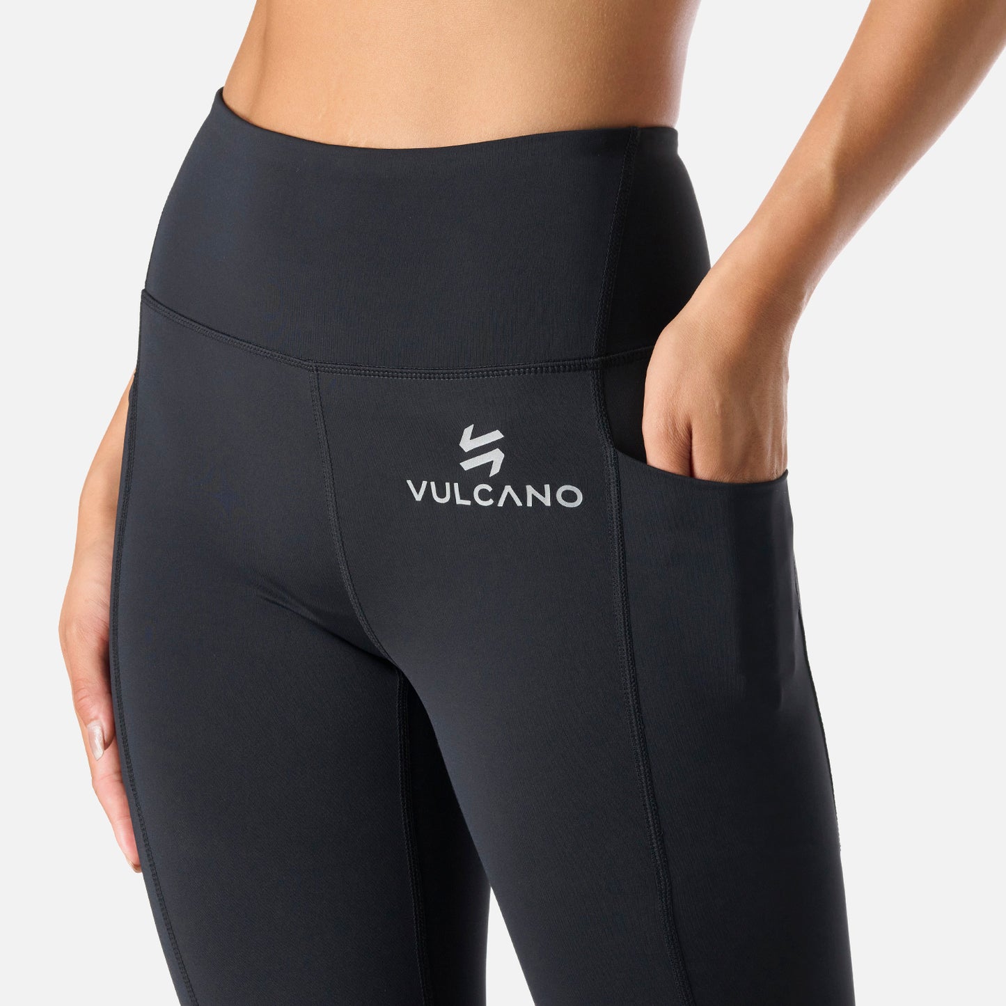 Calza Mujer Built To Move Compressive 3/4 Super High Rise Leggins Negro Vulcano