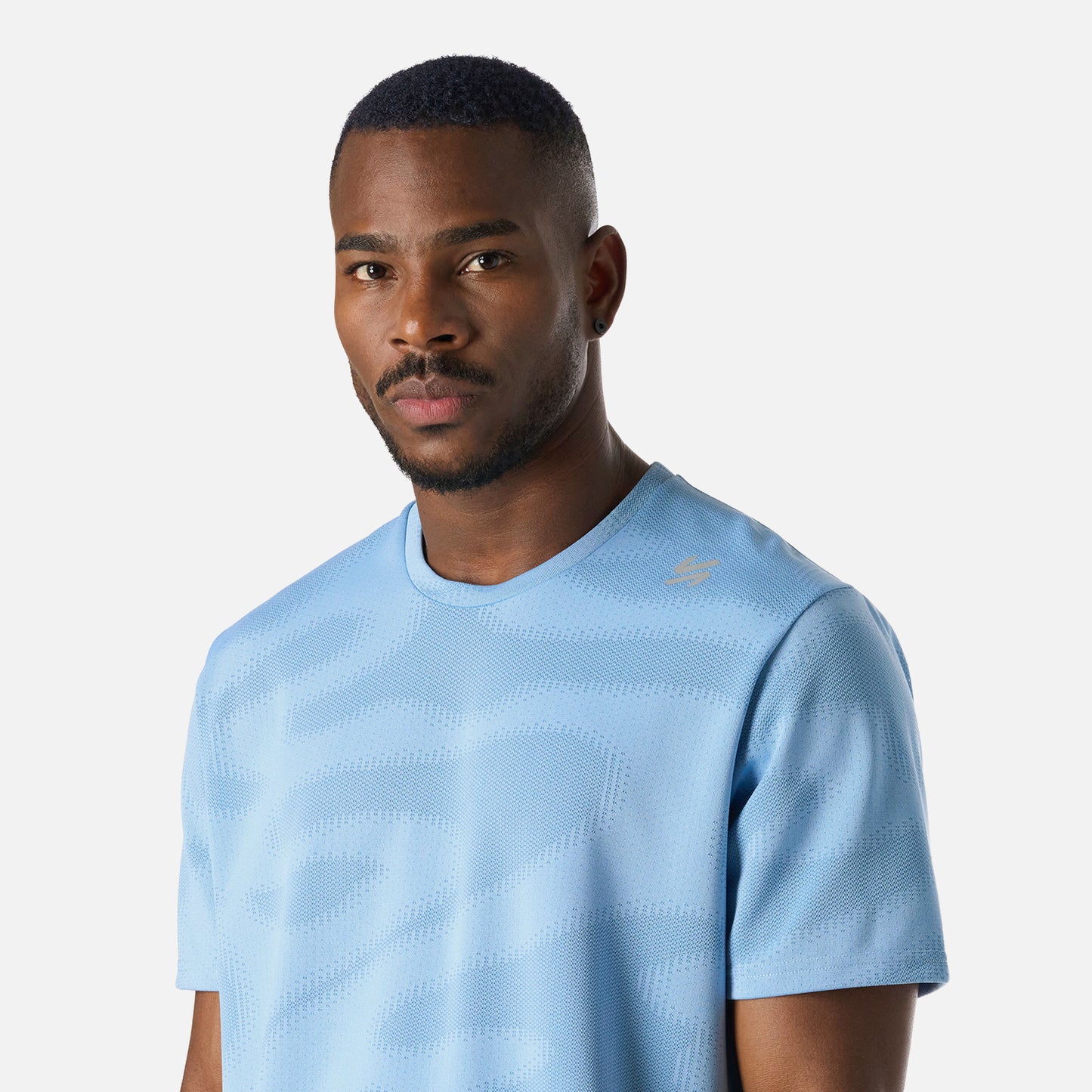 Polera Hombre Built To Move Pro T-Shirt Celeste Vulcano