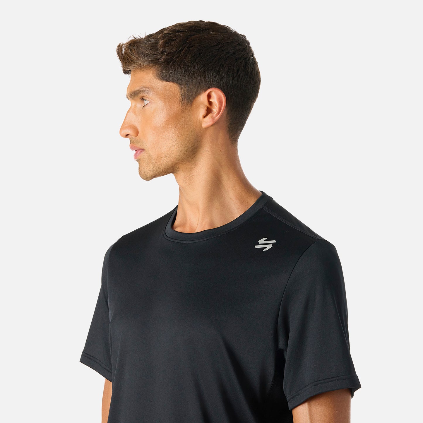 Polera Hombre Tempo Advanced T-Shirt Negro Vulcano
