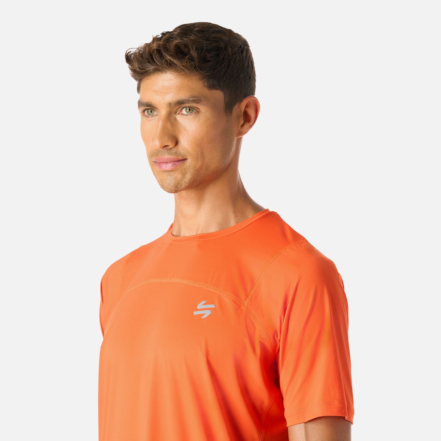 Polera Hombre Built To Move T-Shirt Naranjo Vulcano