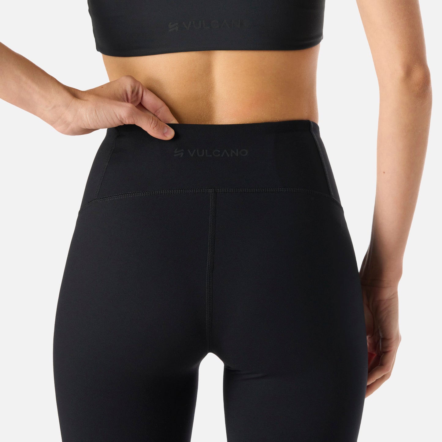 Calza Mujer Tempo Biker Super High Rise Leggins Negro Vulcano