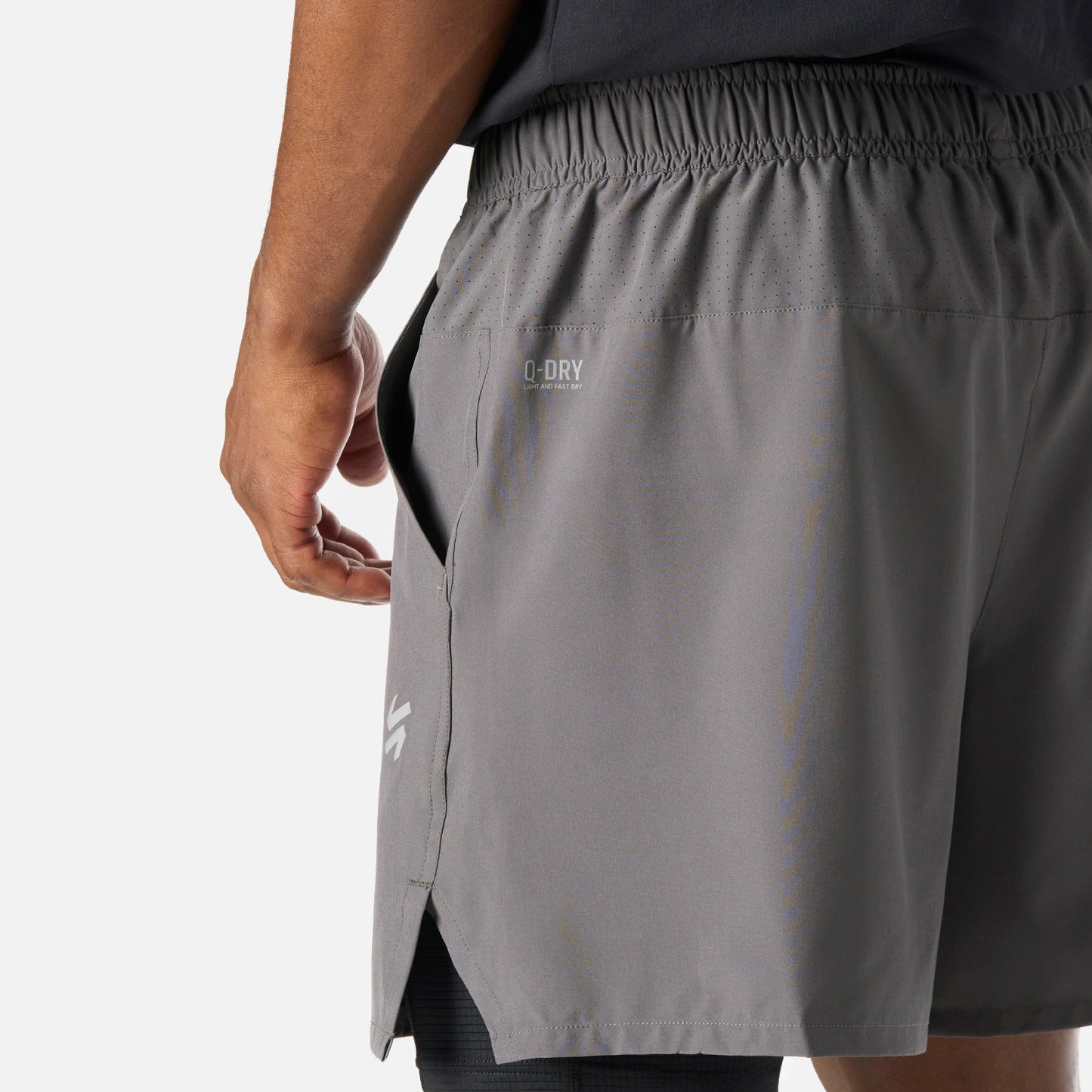 Shorts Hombre Built To Move 2-in-1 5" Shorts Gris Medio Vulcano