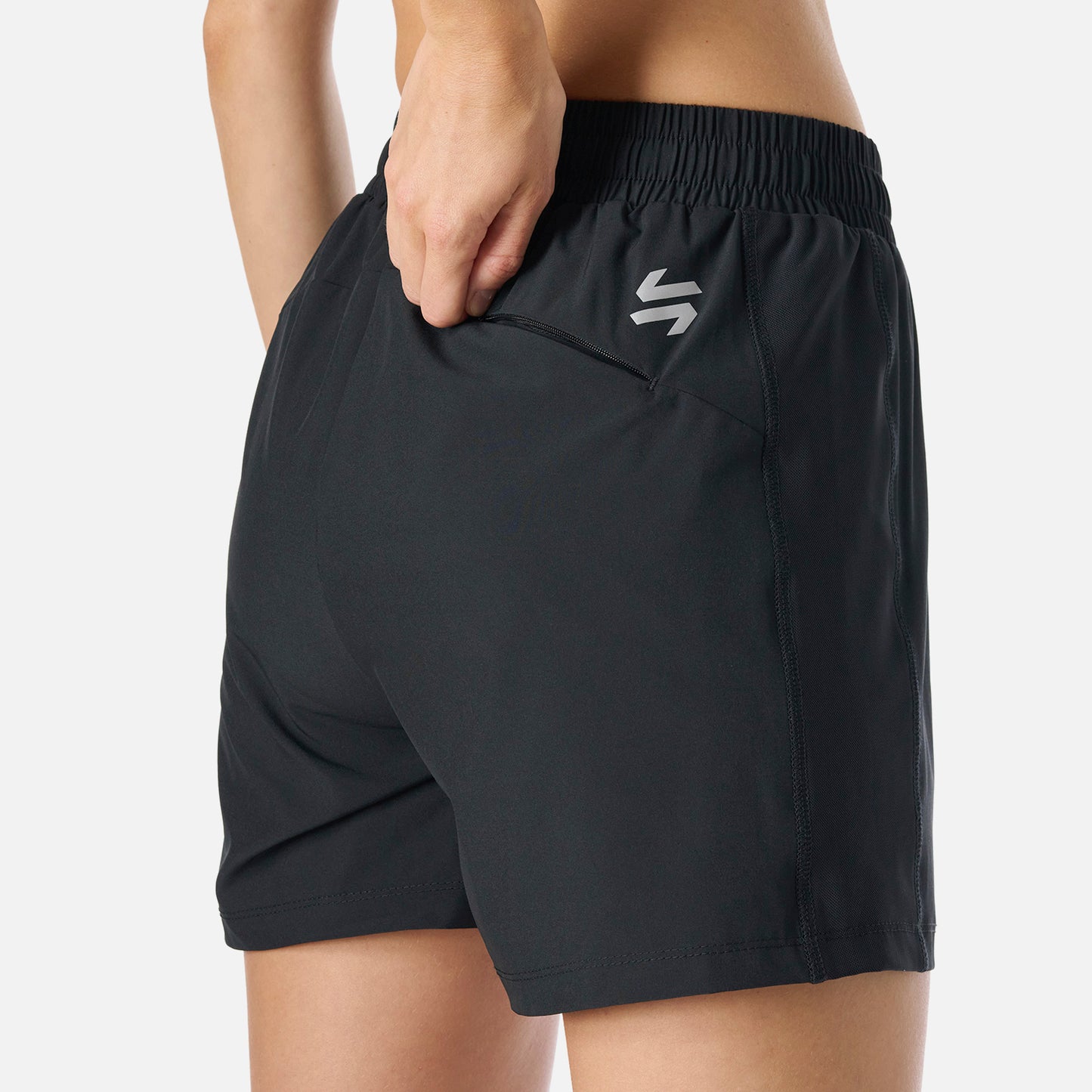 Shorts Mujer Built To Move 4" Shorts Negro Vulcano