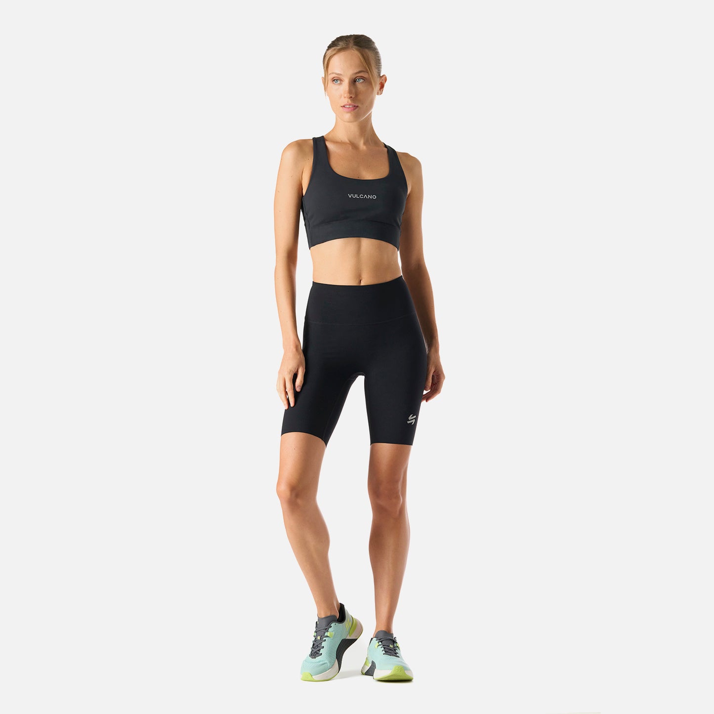 Calza Mujer Tempo Biker Super High Rise Leggins Negro Vulcano