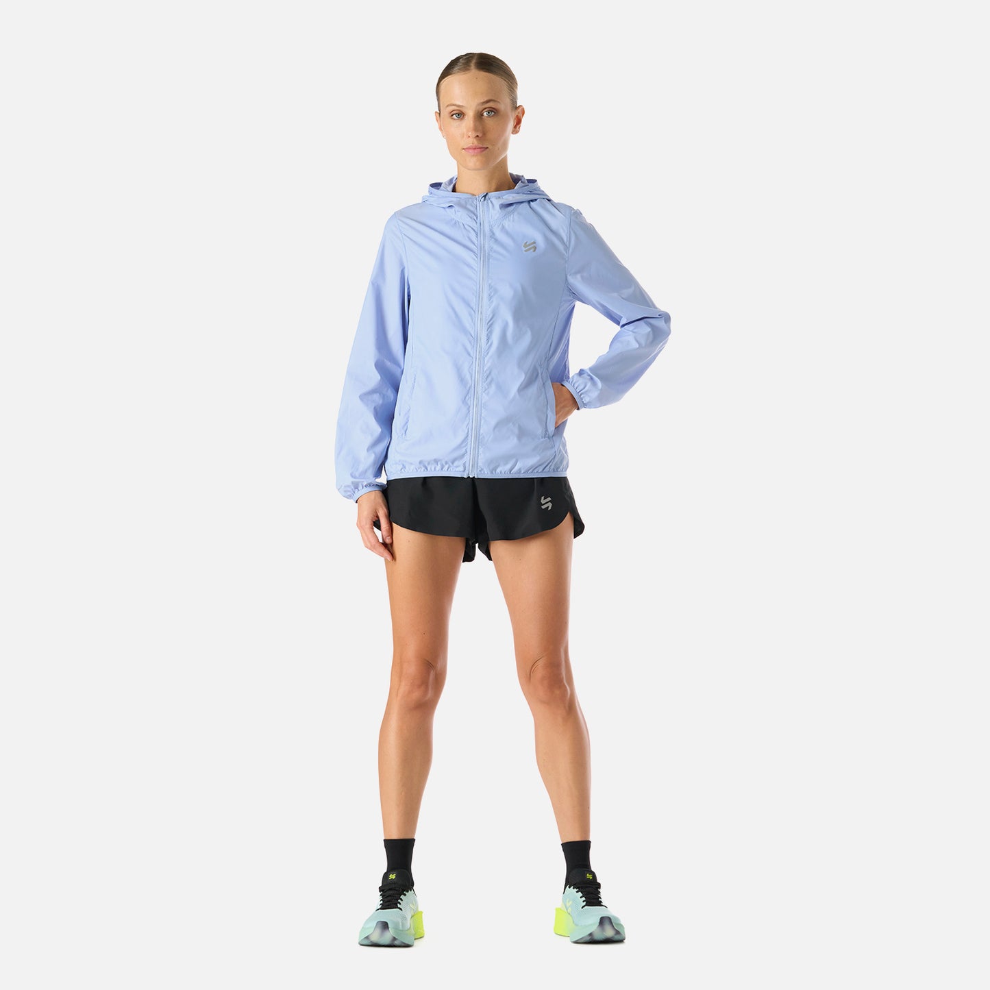Chaqueta Mujer Built To Move Windbreaker Jacket Celeste Vulcano