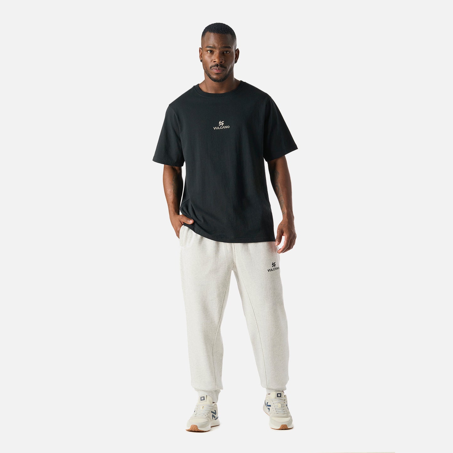 Pantalón Hombre Cool Down Jogger Pants Melange Gris Claro Vulcano