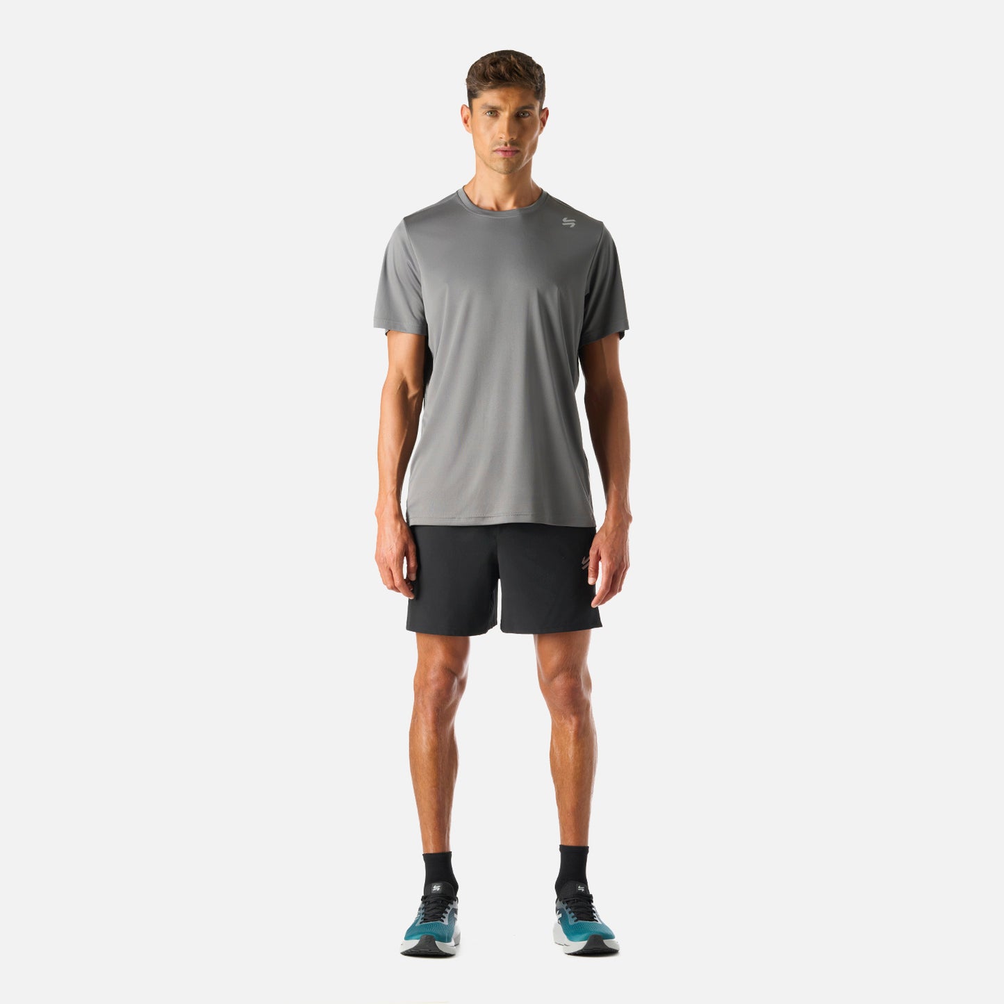 Polera Hombre Tempo Advanced T-Shirt Gris Medio Vulcano