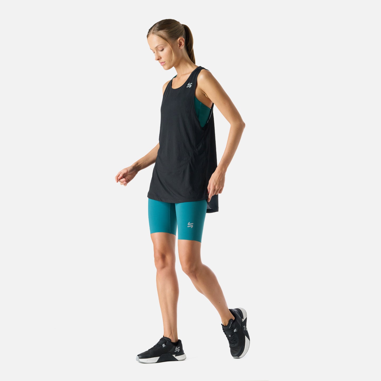 Polera Mujer Tempo Tank Top Negro Vulcano