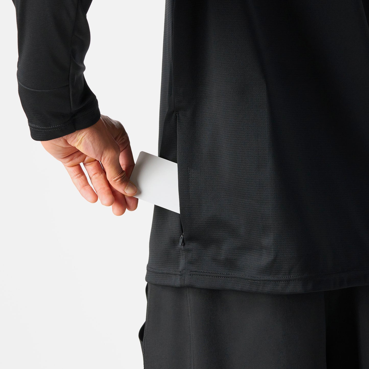 Polerón Hombre Built To Move 1/4 Zip Midlayer Negro Vulcano
