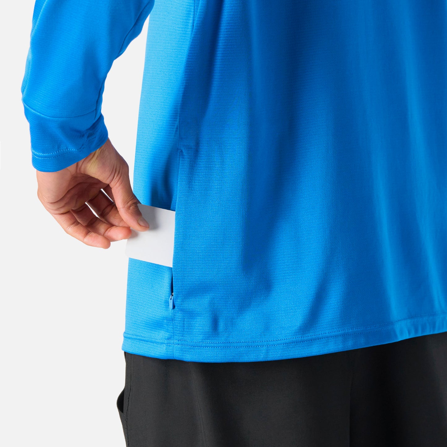 Polerón Hombre Built To Move 1/4 Zip Midlayer Azul Vulcano