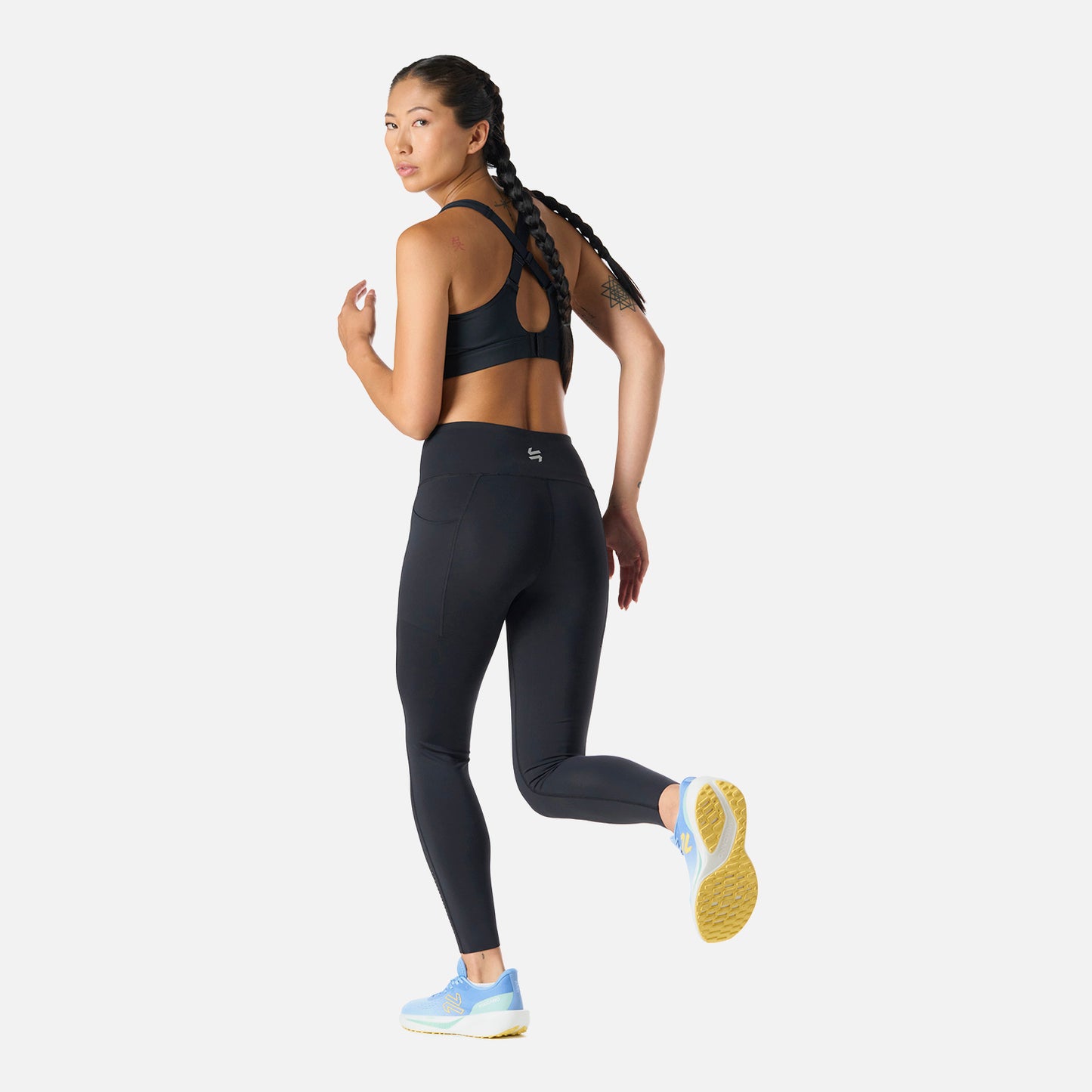 Calza Mujer Built To Move Compressive 7/8 Super High Rise Leggins Negro Vulcano