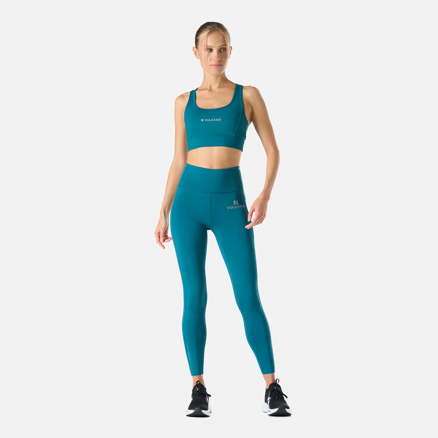 Calza Mujer Built To Move Compressive 7/8 Super High Rise Leggins Petroleo Vulcano