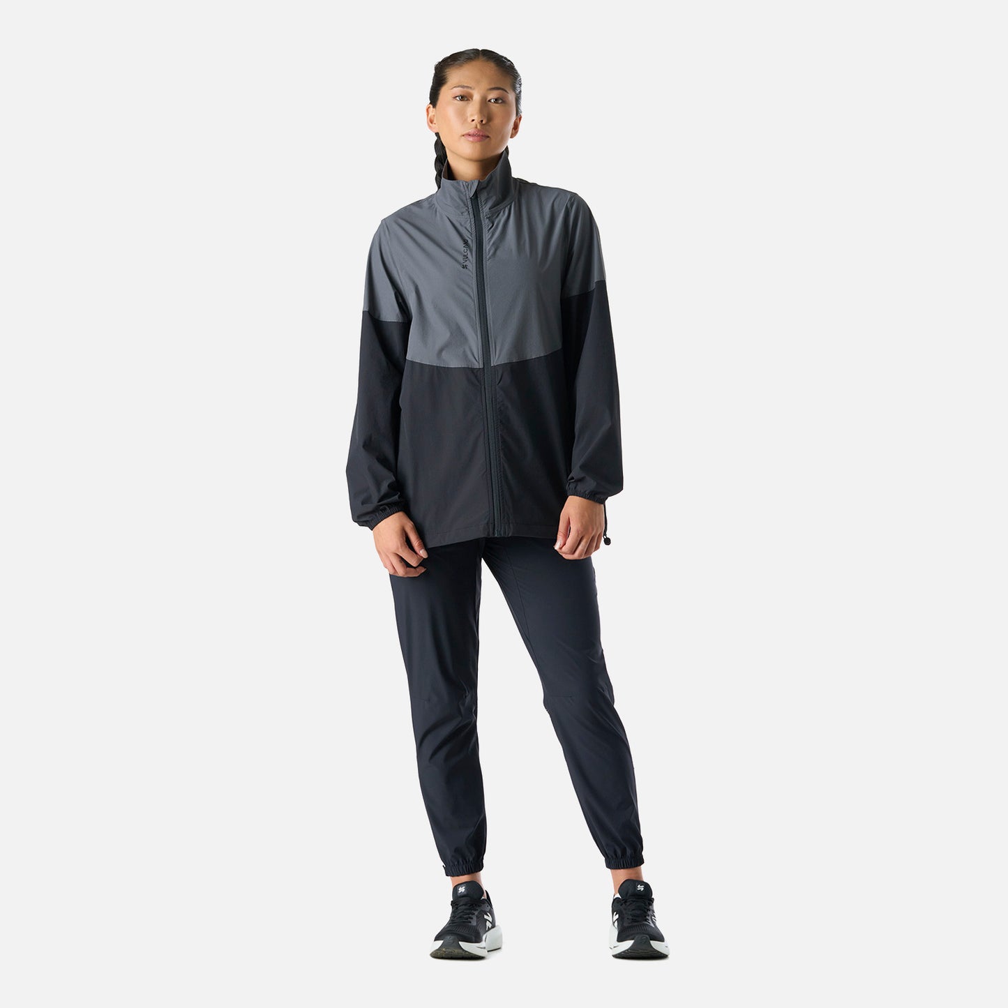 Chaqueta Mujer Tempo Full Zip Windbreaker Jacket Negro Vulcano